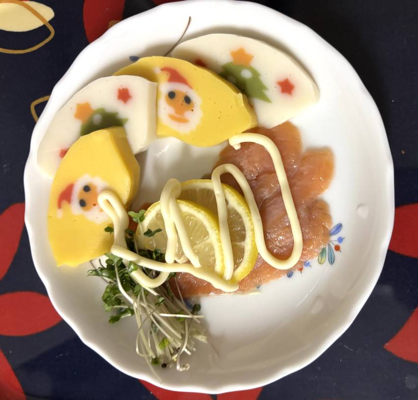 スモークサーモンとクリスマスバ...
