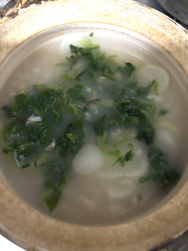 土鍋でお粥っぽく