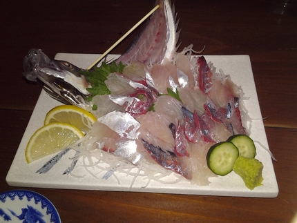 関鯵で焼酎