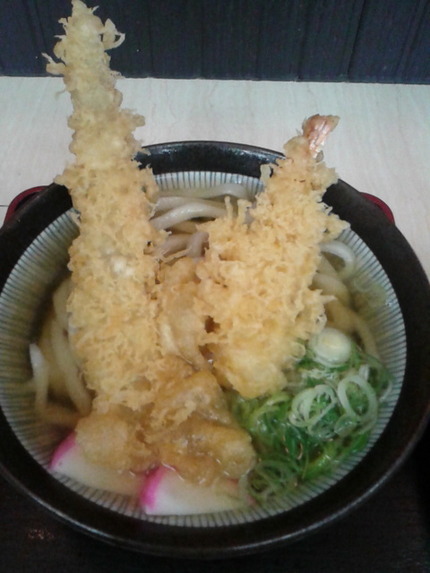 ごぼ天うどんに海老天トッピング