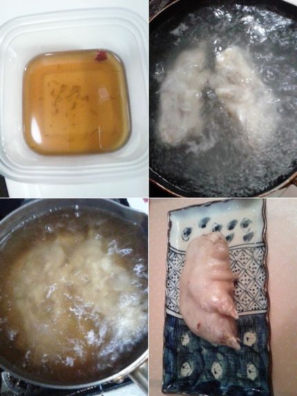 昨夜の揚げ豚足
