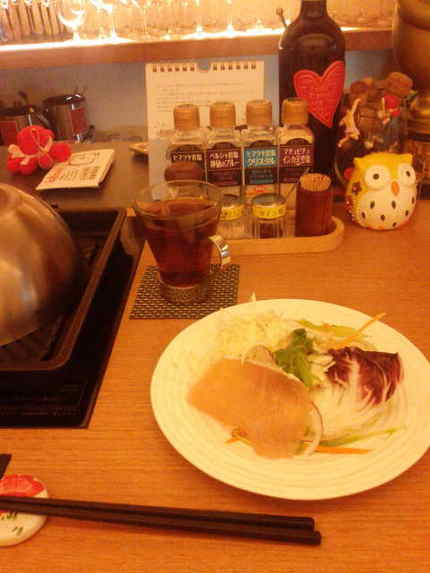 夕食に