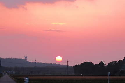 師走の夕陽