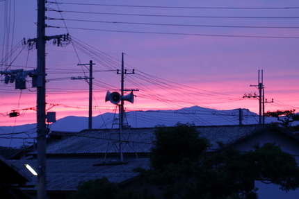 久し振りに見た夕焼け
