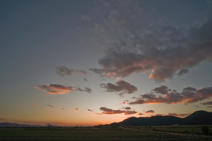 久し振りの夕焼け