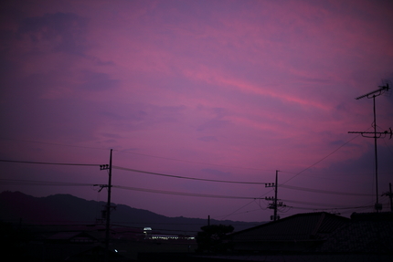 いつもと違う夕焼け色