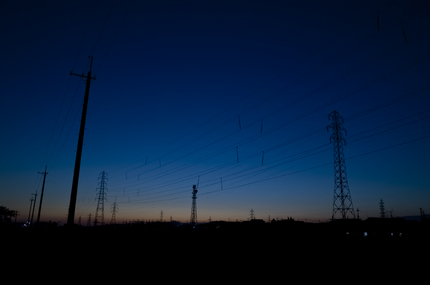 変電所の近くなので鉄塔が多いで...