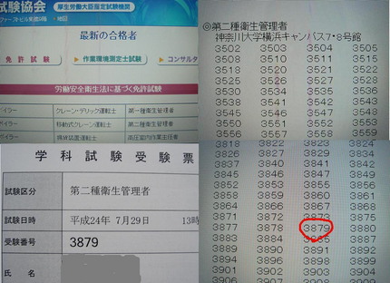 本日は合格発表日