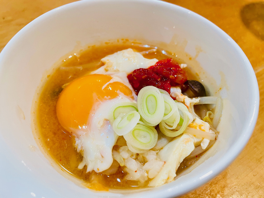 韓国風雑炊 豆腐、もやし、きの...