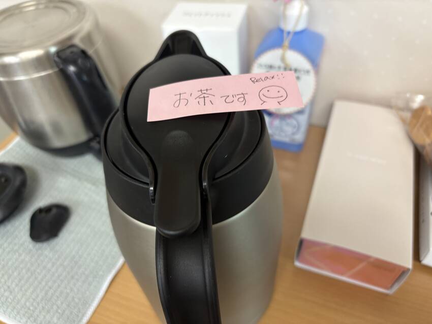 午前中のピアサポーターさんが青...