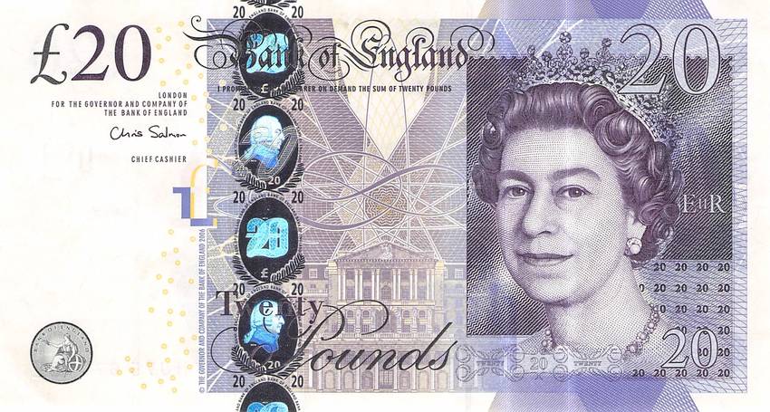 エリザベス女王のポンド紙幣