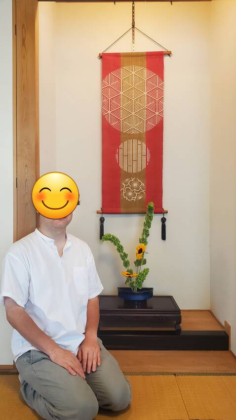 最後に床の間に飾りました。