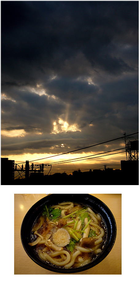 きのこうどんを食べた日････...