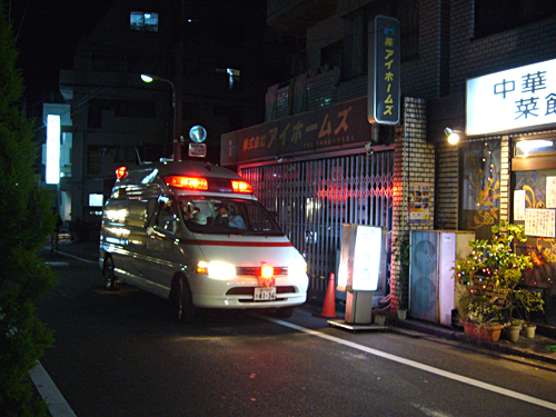 救急車に遭遇！
