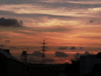 今日の夕暮れ･･･。