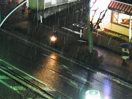 雪が降ってきた・・・。