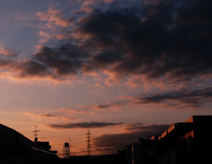 夕暮れ・・・。