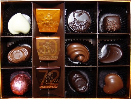 ゴディバのチョコレート・・・。