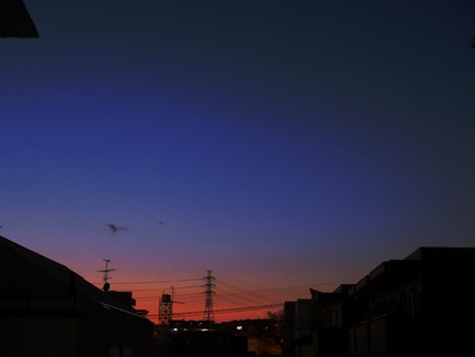 夕暮れ・・・。
