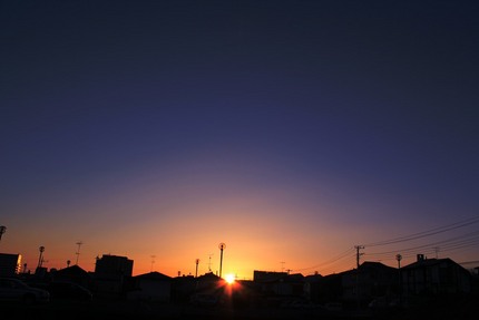 今日の日の出・・・。