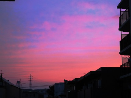 夕景暮色・・・。
