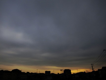 今日の朝の空は・・・。