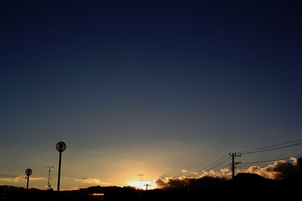 夜明け・・・。