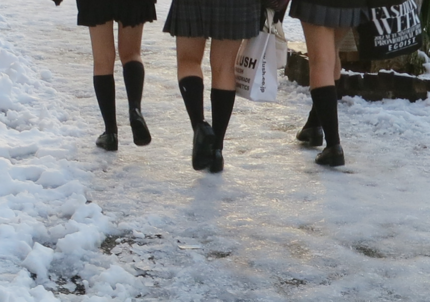 氷の上を・・・。