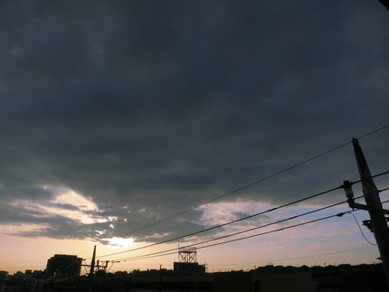 今日の朝の空・・・。