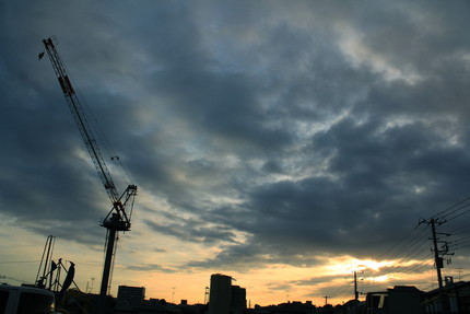 今日の朝の空は・・・。