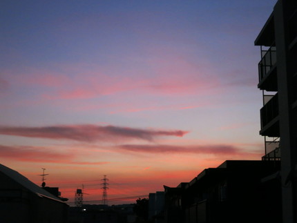 夕焼け・・・。