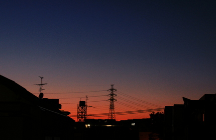 夕暮れ・・・。
