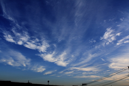 頭上の空はまだ青空です・・・。...