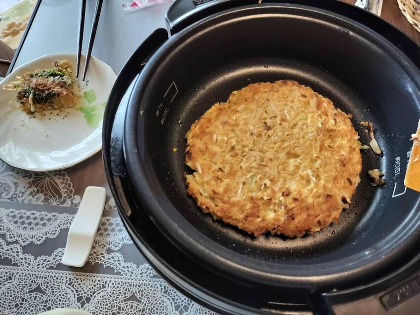 お昼 お好み焼き オートミール...