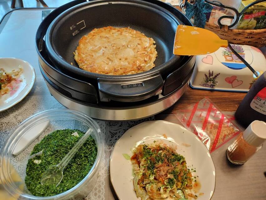昼食 オートミールお好み焼き ...