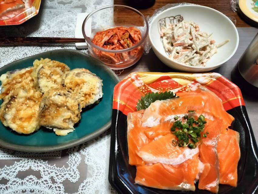 夕飯　の　おかず★サーモンの海...