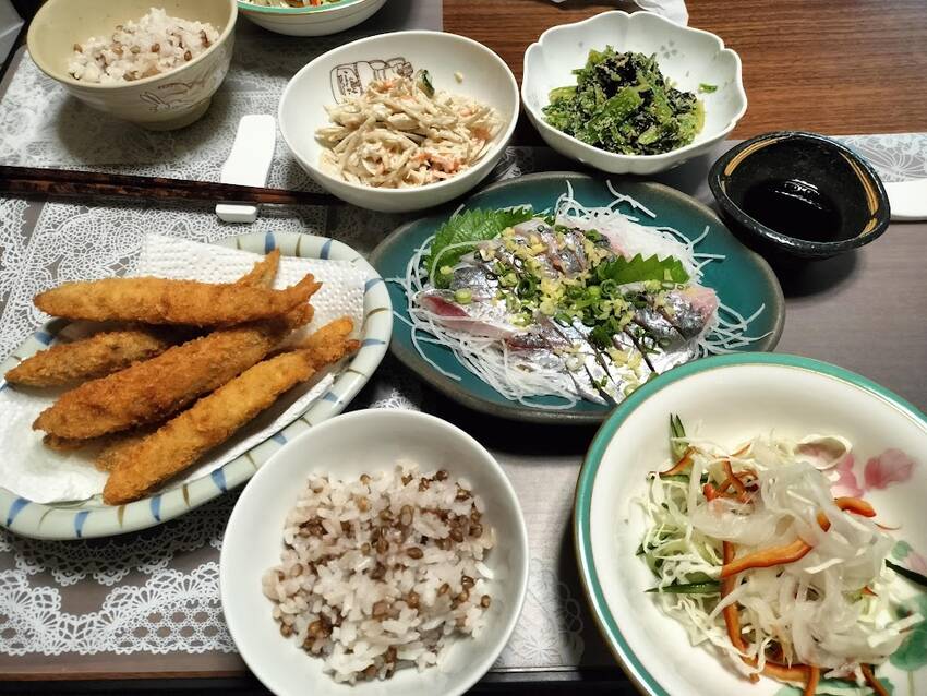 夕飯 の おかず★鯵のお刺身★...