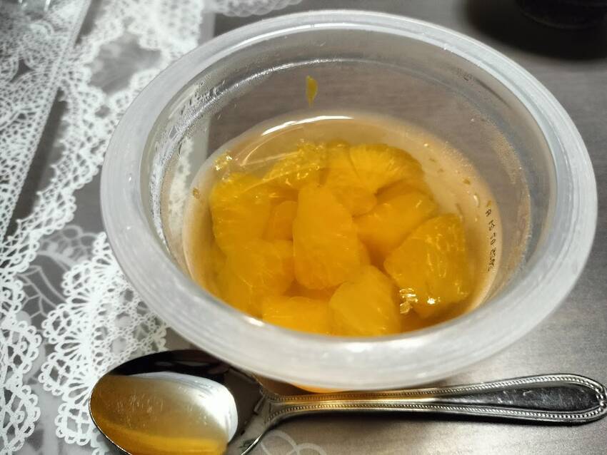 夕食後 手作りゼリーつるん と...