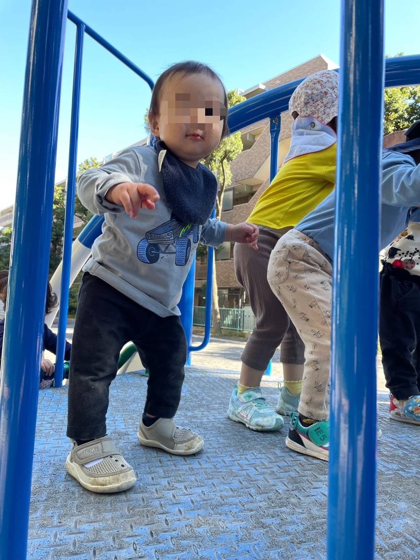 やったー!上まで登れたよ! み...