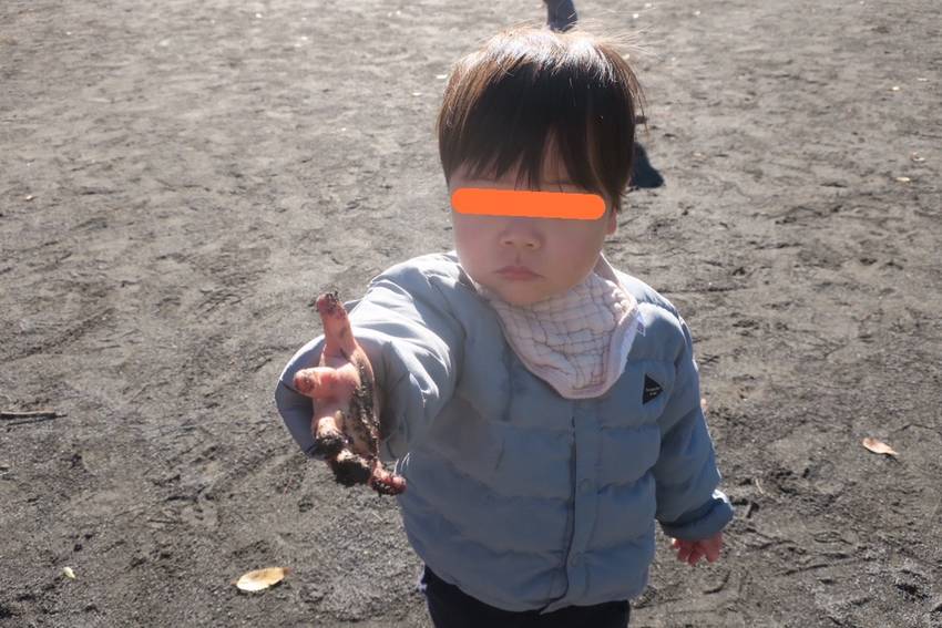 あれ、手が汚れちゃったよ〜 と...