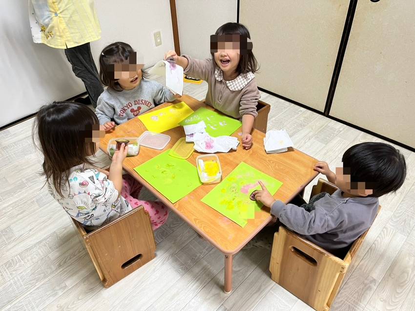 ぺたぺたさつまいものスタンプ🍠...