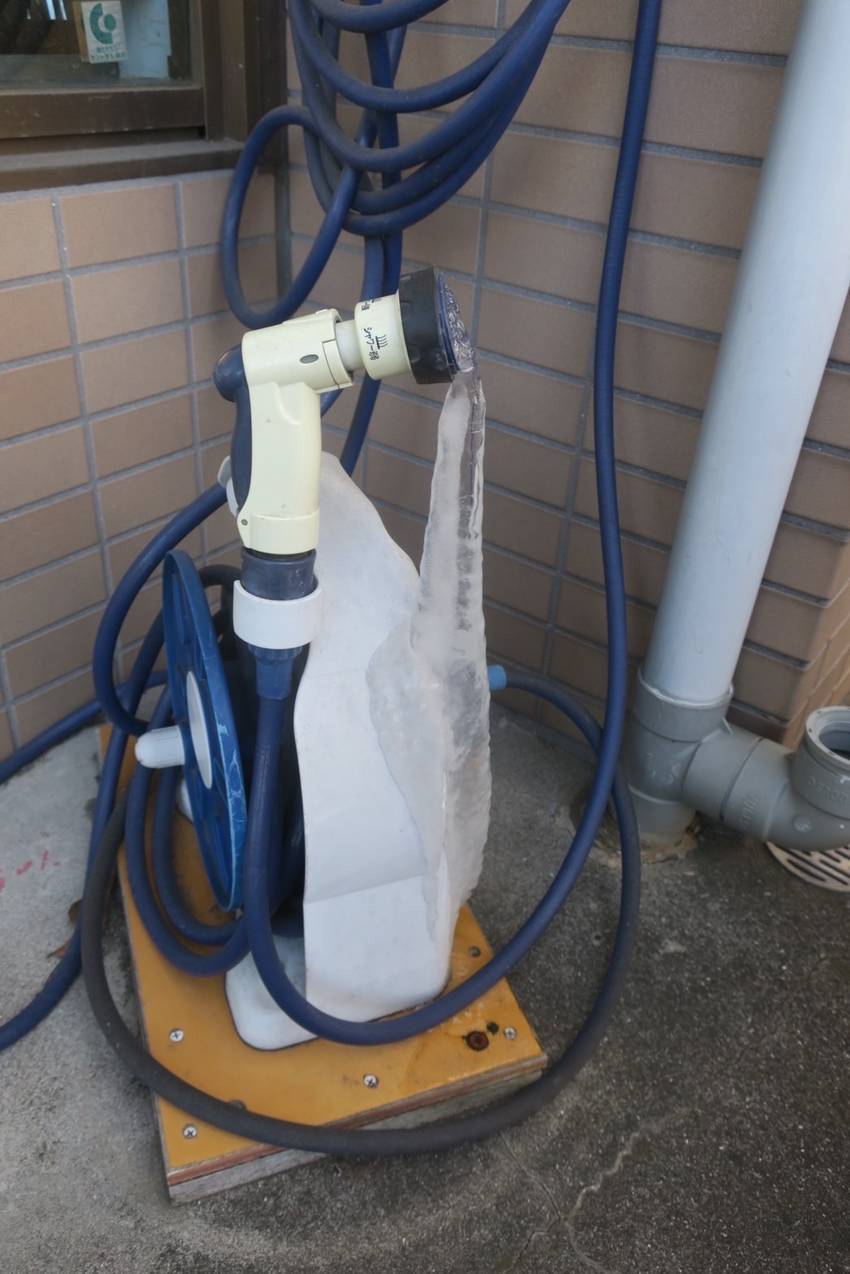 シャワーの水が氷に⁉︎🧊