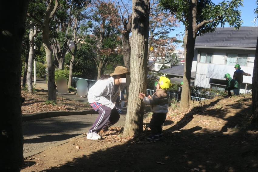 木を使って いないいないばあ!...