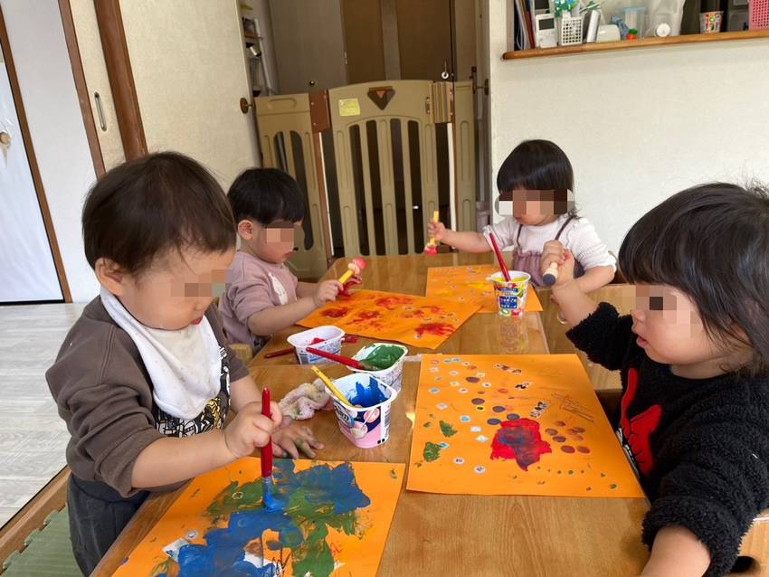 最後は絵の具! 久しぶりで楽し...