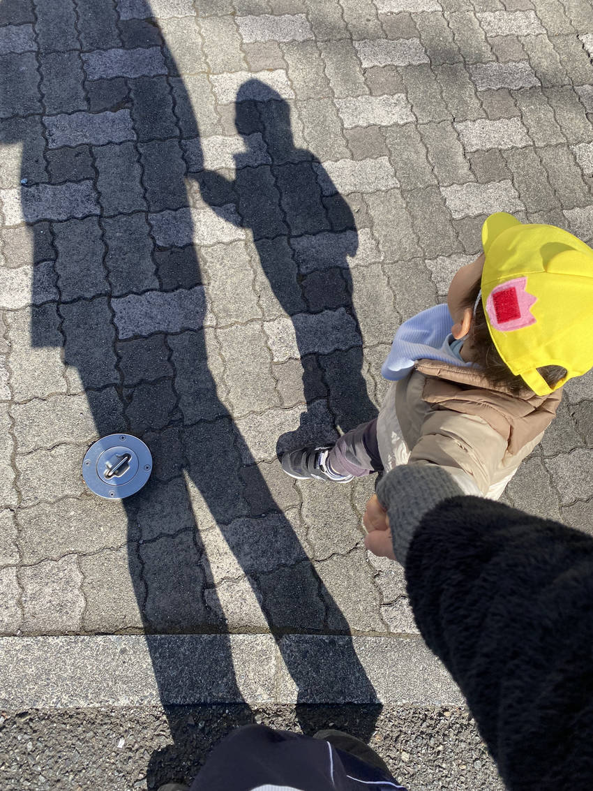 大きな影と小さな影☺️