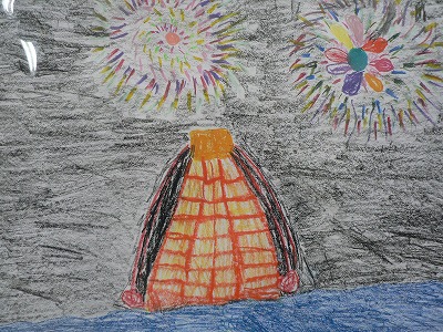 水天宮祭 花火と舟山車