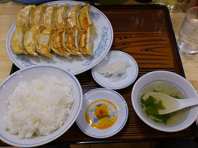 ダブル餃子定食@ぎょうざの満洲