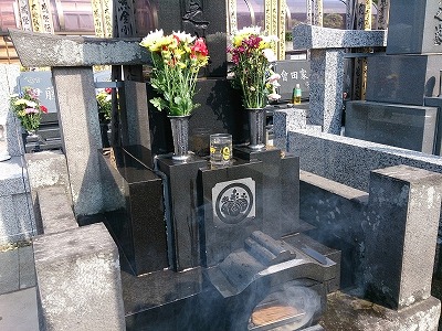 お彼岸には墓参りに行って