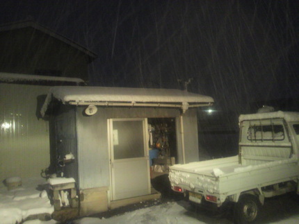 今朝の雪