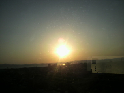 琵琶湖に沈む夕日